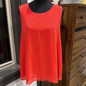Red Sleeveless Women's Top L